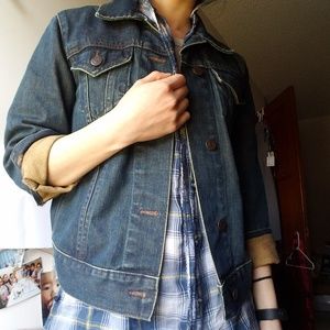 Gap Denim Jacket Yellow Interior